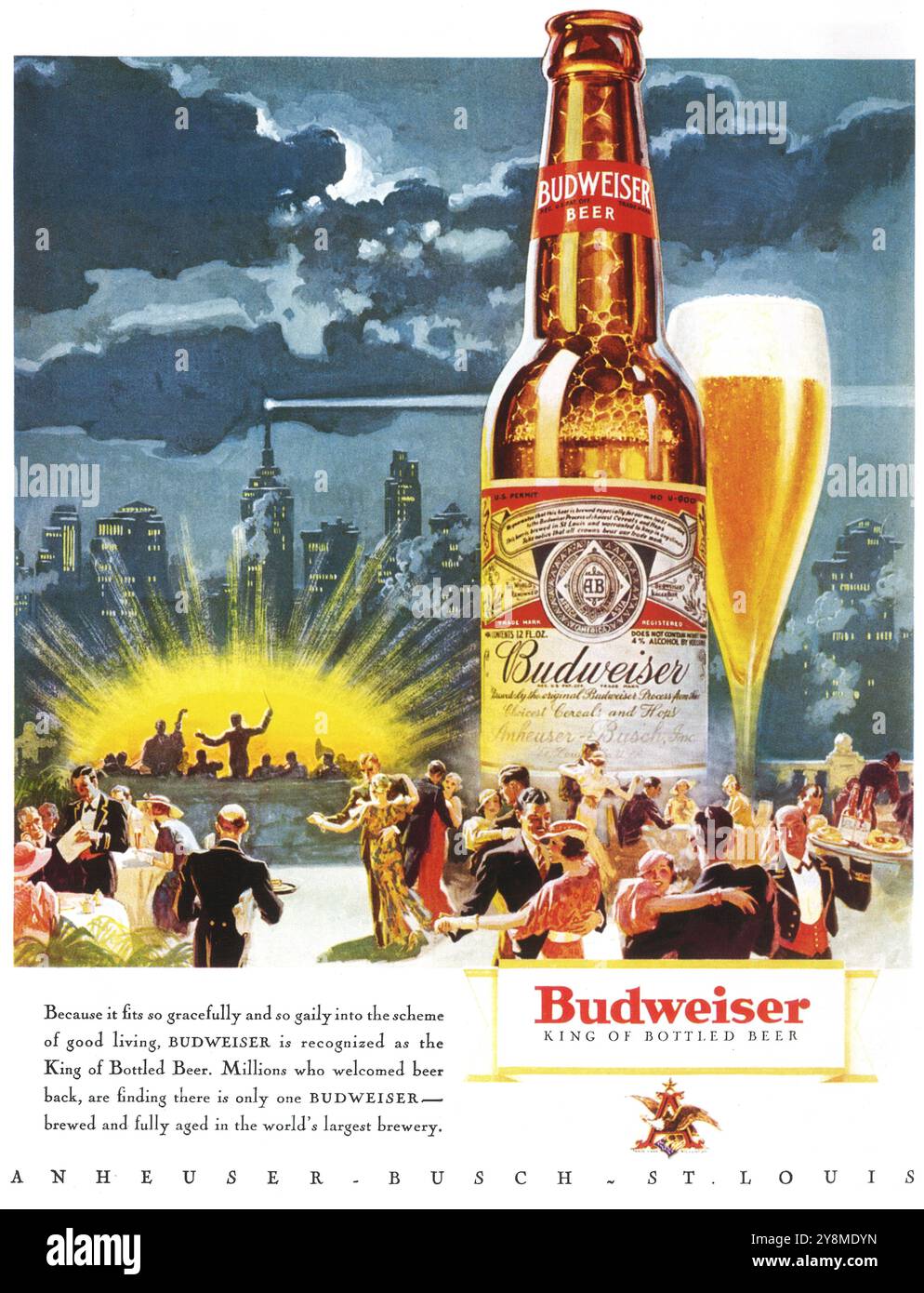 Vintage budweiser poster hi-res stock photography and images