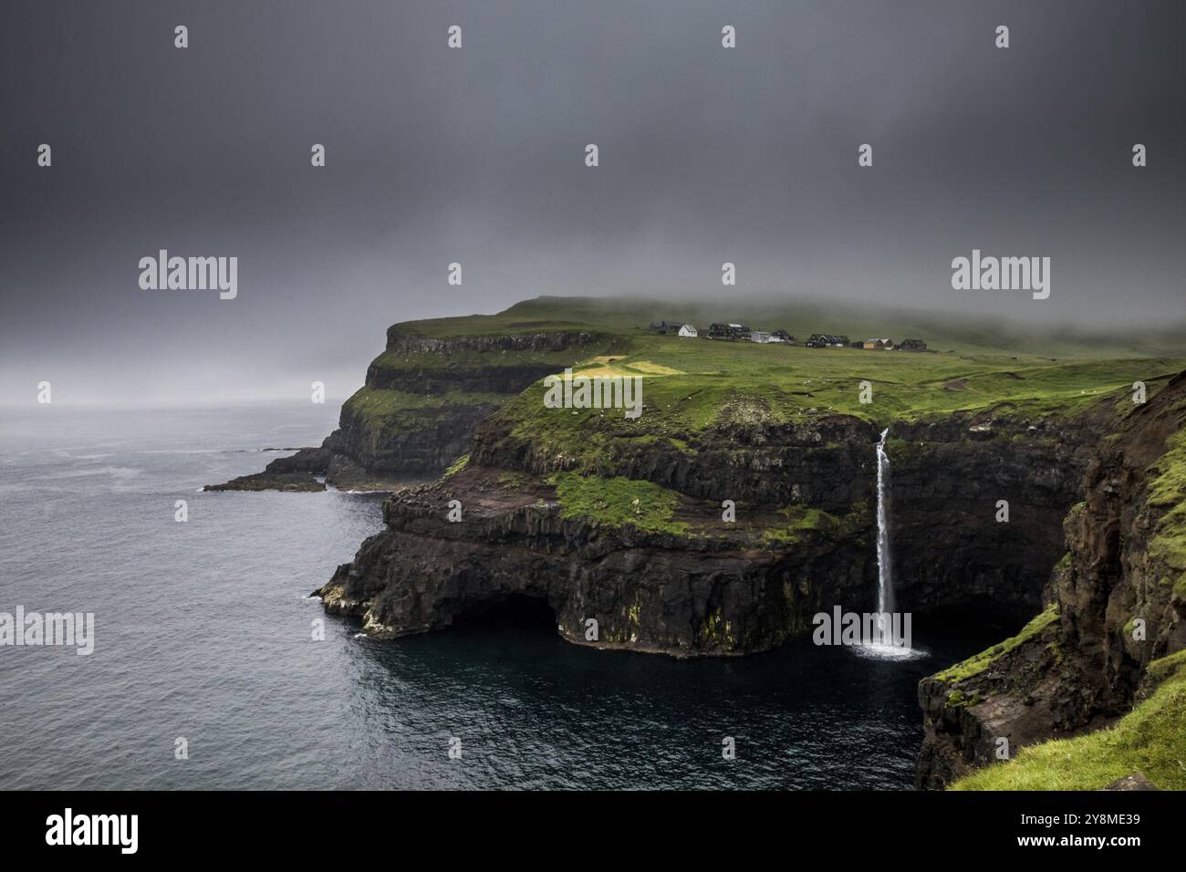 Waterfall on the Faroe Islands Stock Photo - Alamy