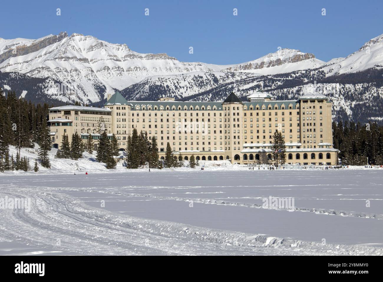 Chateau Lake Louise Hotel Alberta Canada Winter Stock Photo - Alamy