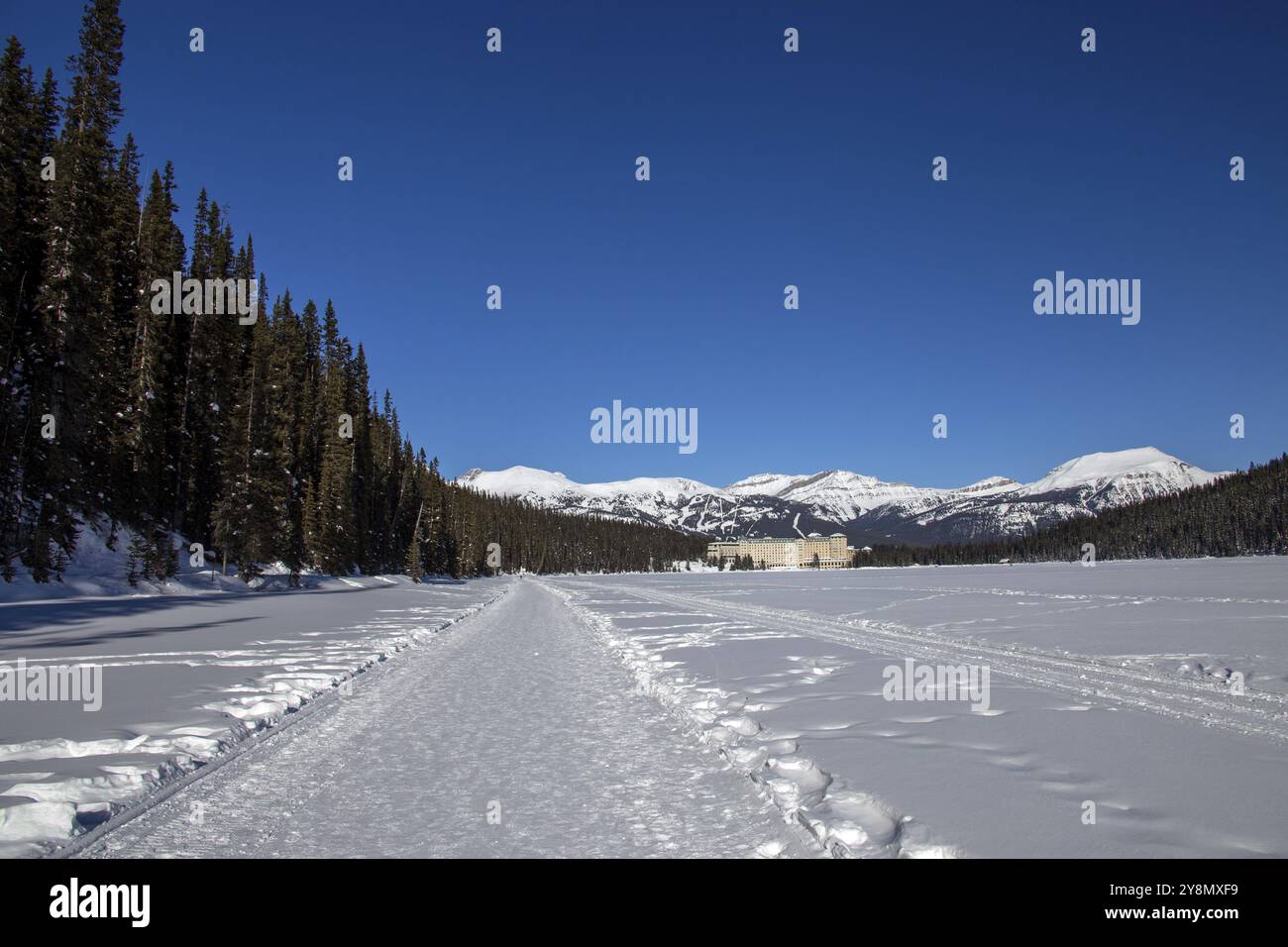 Chateau Lake Louise Hotel Alberta Canada Winter Stock Photo - Alamy