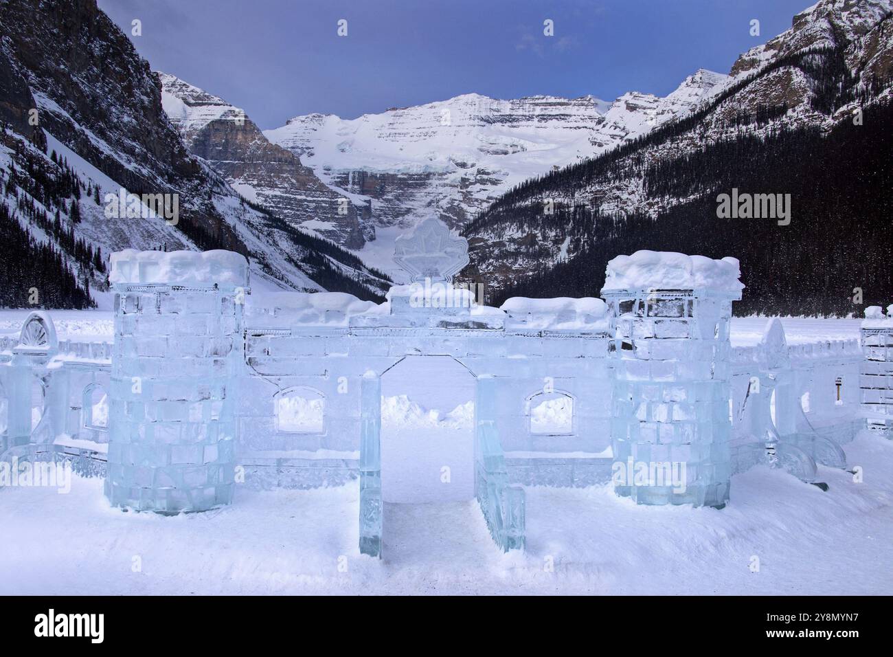 Ice Sculpture Lake Louise Alberta Canada Chateau Stock Photo - Alamy