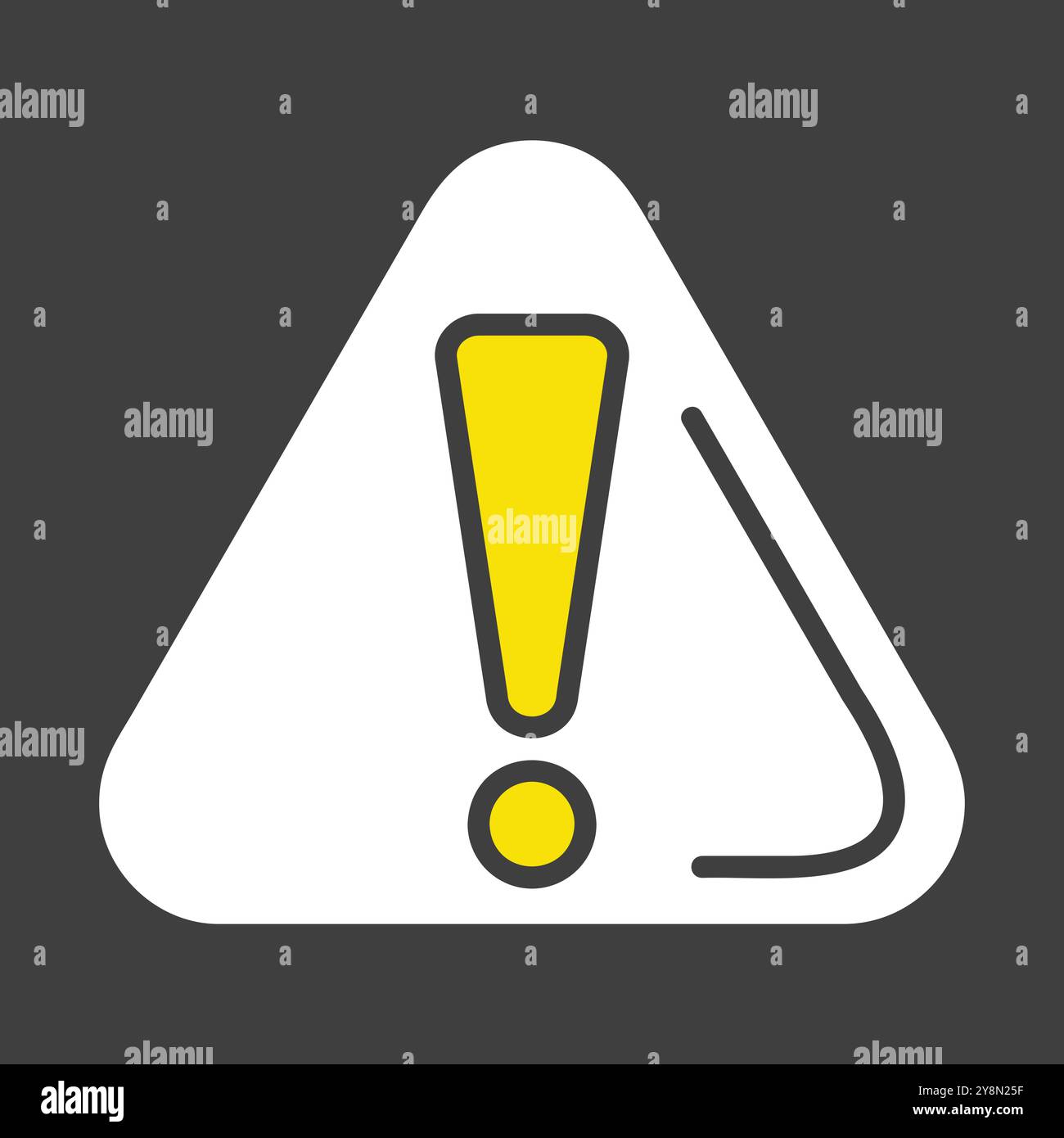 Attention sign with exclamation mark vector icon. Risk sign. Danger ...