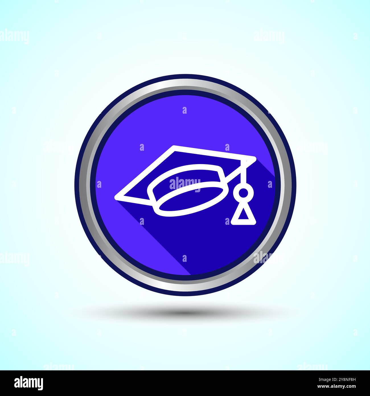 Graduation Hat Icon Design Illustration, Academic Cap Icon For Apps and ...