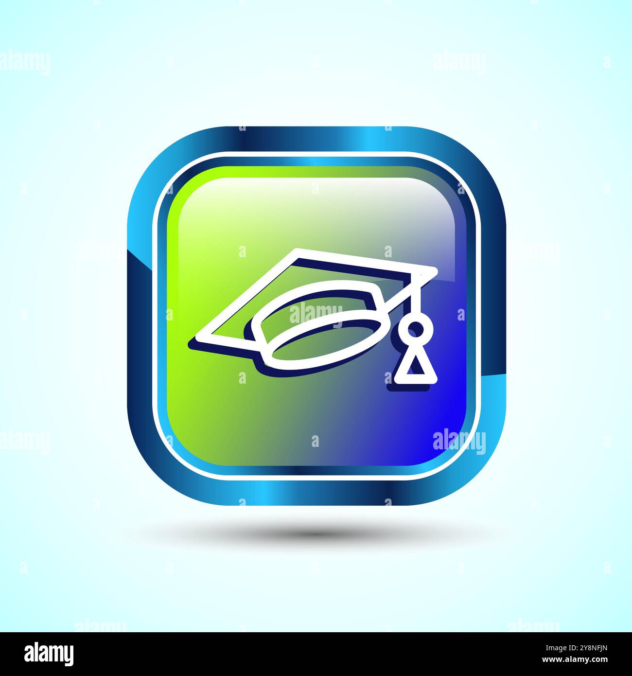 Graduation Hat Icon Design Illustration, Academic Cap Icon For Apps and ...