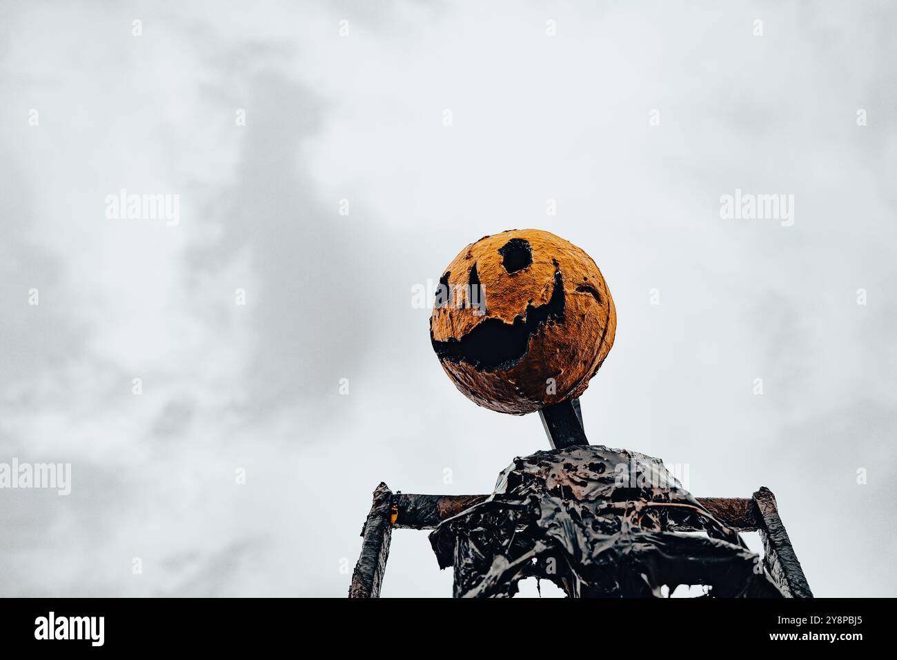 October 2022/23, Frankfurt, Germany, actors in monster and horror costumes perform in a horror labyrinth to celebrate Halloween. Stock Photo