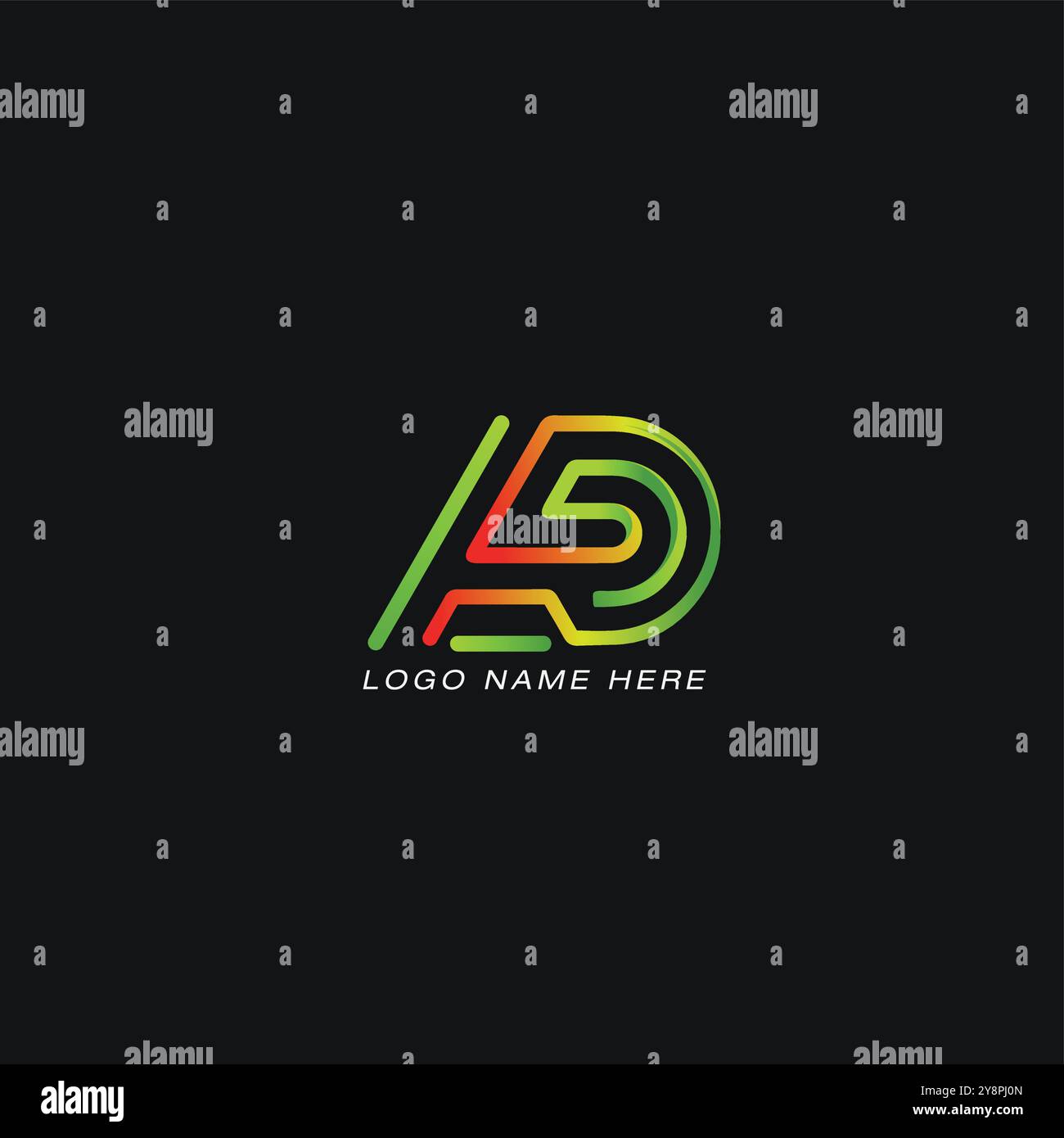 Initial AD Letter Logo With Creative Modern Business Typography Vector Template. Creative Gradient AD Logo Vector. Stock Vector