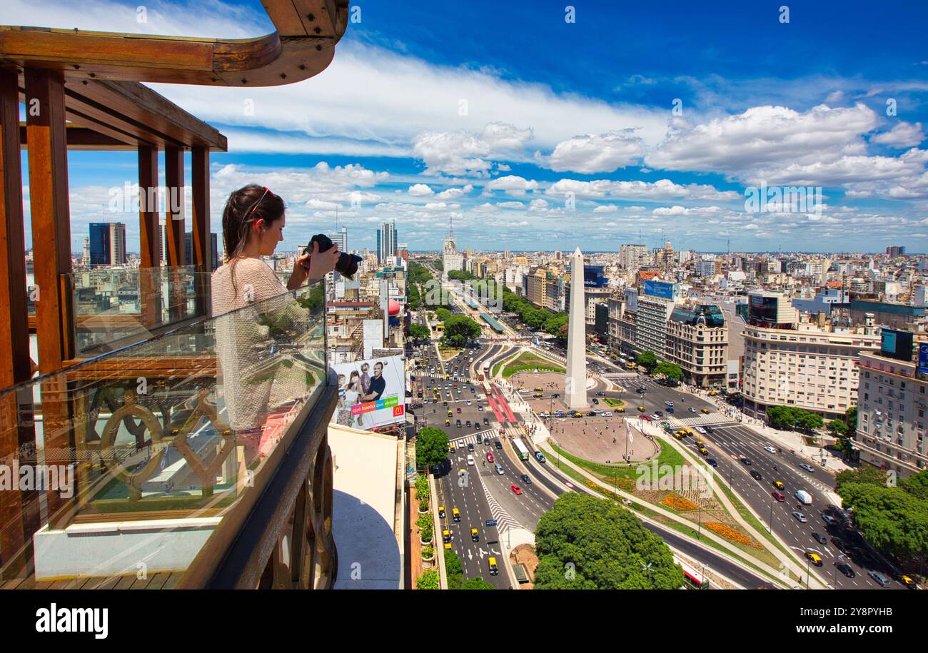 Obelisco. Avenida 9 de Julio. Buenos Aires. Argentina. Stock Photo