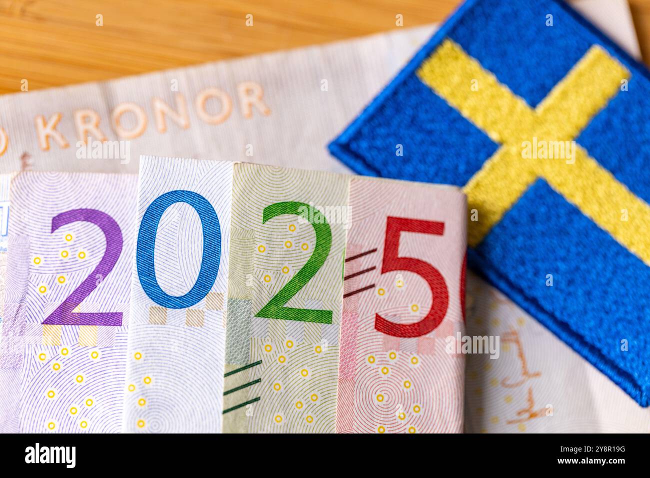 Krona Notes swedish krona in 2025, financial concept. Sweden money, banknotes ...