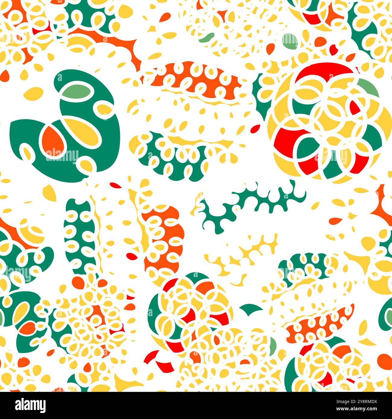 Doodle seamless pattern. hand drawing. Not AI. Vector illustration ...