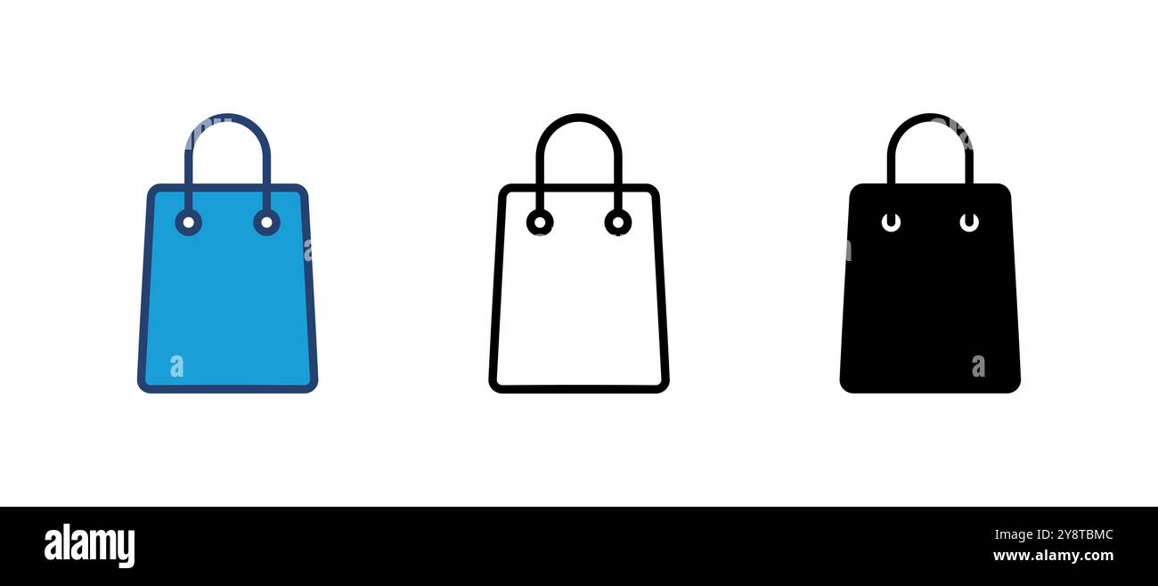Shopping bag icon vector. shopping icon vector Stock Vector