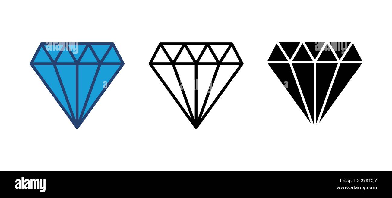 Diamond icon vector. diamond gems vector icon. Stock Vector