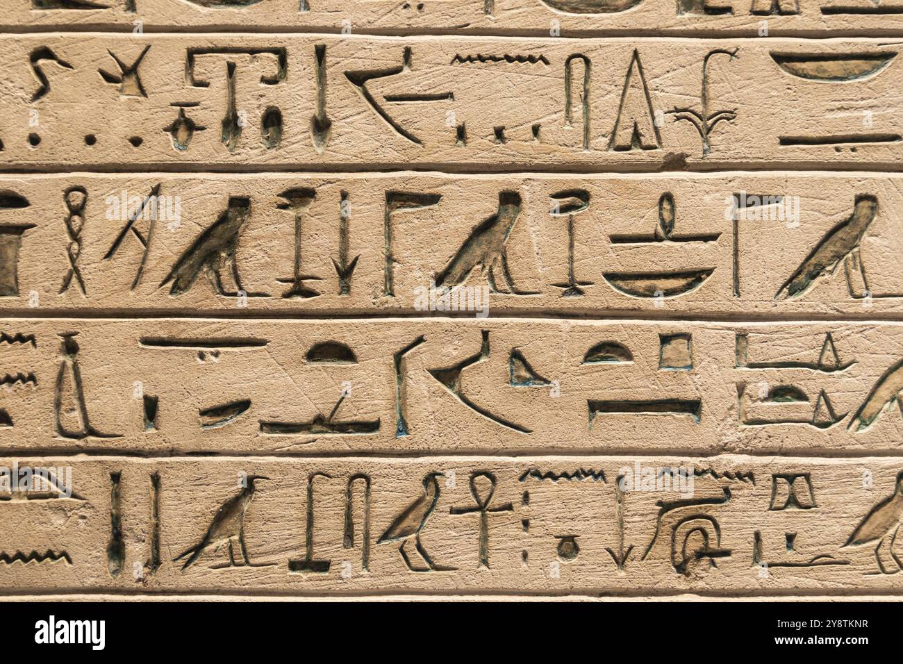 Ancient Egyptian hieroglyphics. Vintage background Stock Photo