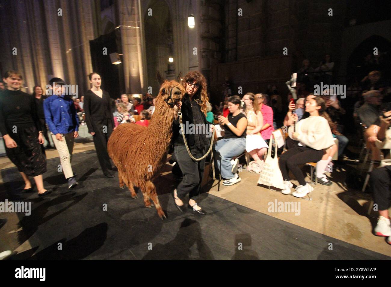 Manhattan, New York, USA. 6th Oct, 2024. New York, New York October 6, 2024 . The Feast of St Francis (Blessing of the Animals.All pets and people are welcome to this beloved annual tradition at the Cathedral of Saint John the Devine. Honoring St. Francis of Assisi, the patron saint of the environment and ecology.LLama (Credit Image: © Bruce Cotler/ZUMA Press Wire) EDITORIAL USAGE ONLY! Not for Commercial USAGE! Stock Photo