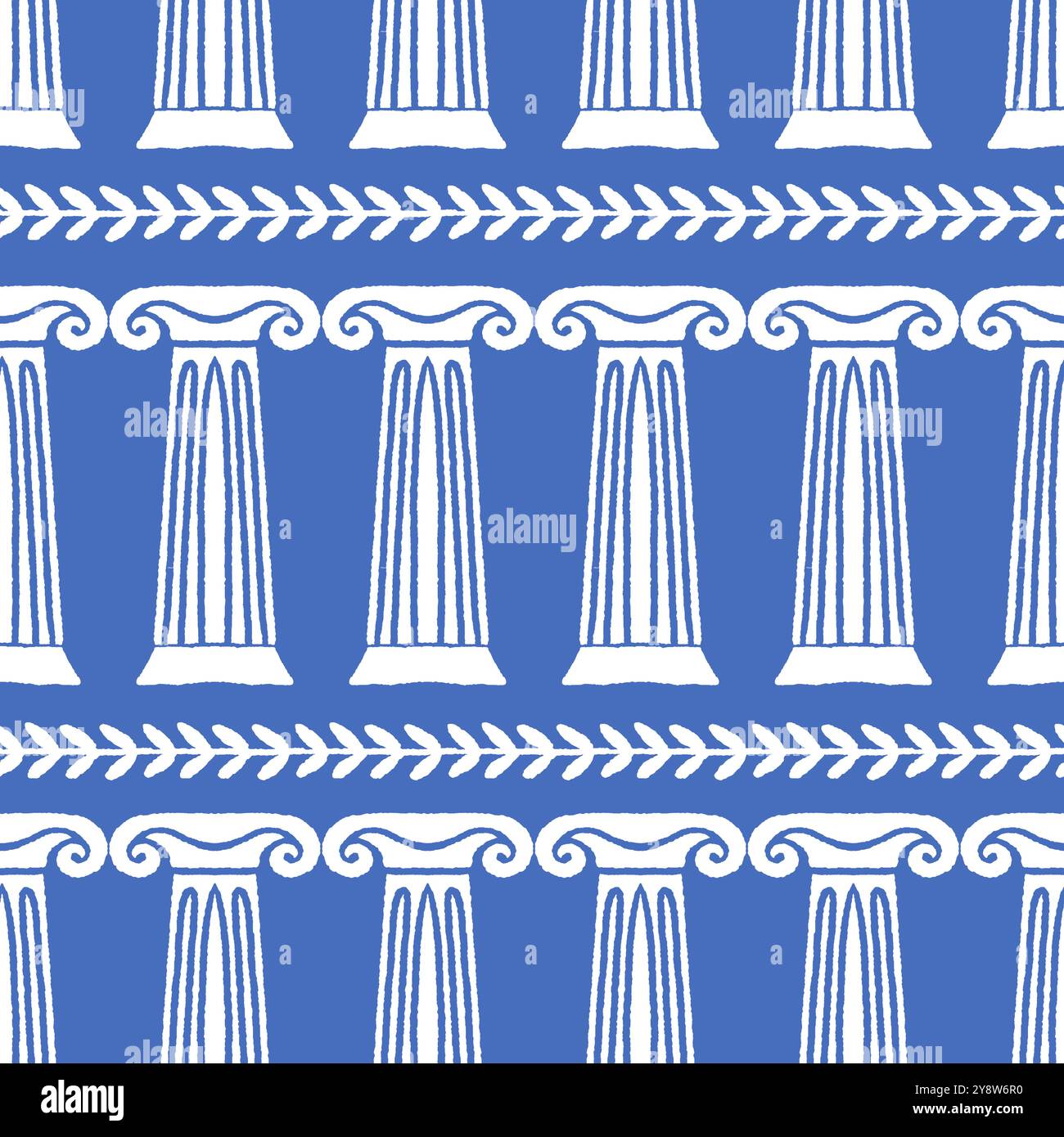 Classic white blue greek Stock Vector Images - Alamy