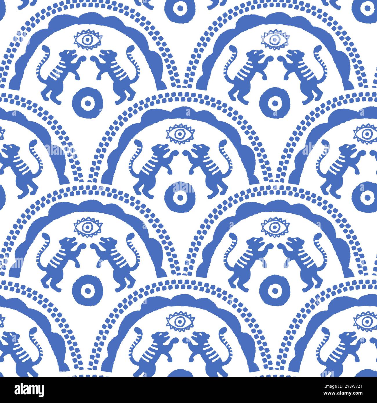 Tiger Arch Motif Pattern vector Stock Vector Image & Art - Alamy