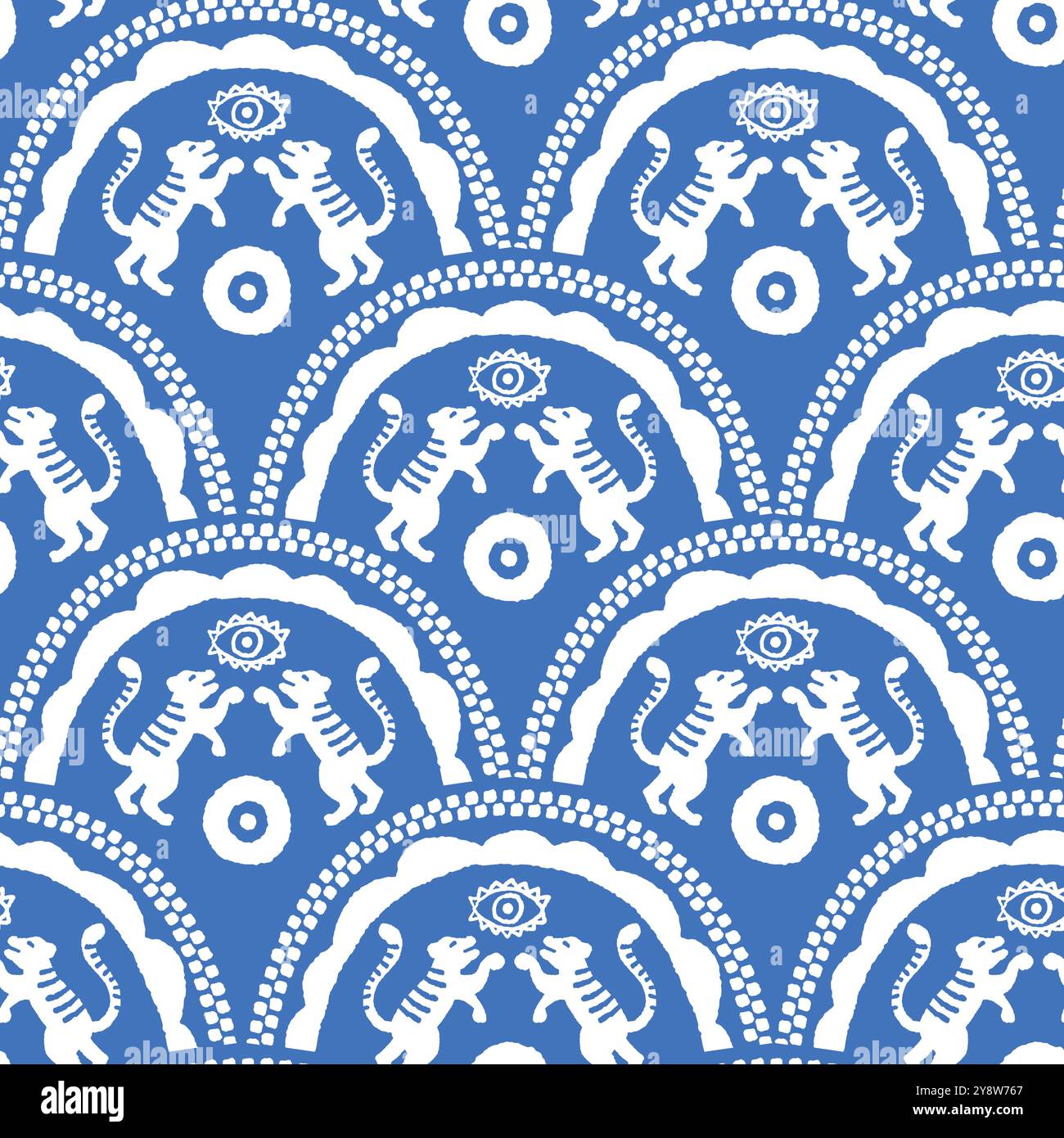 Tiger Arch Motif Pattern vector Stock Vector Image & Art - Alamy