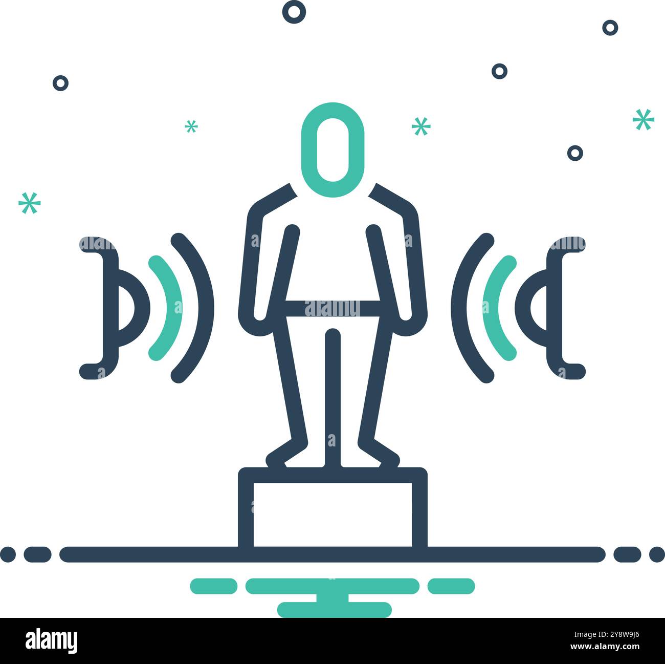 Icon for motion detector, motion Stock Vector