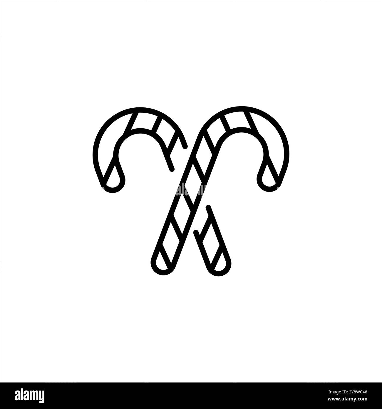 Xmas candy cane decoration Black and White Stock Photos & Images - Alamy