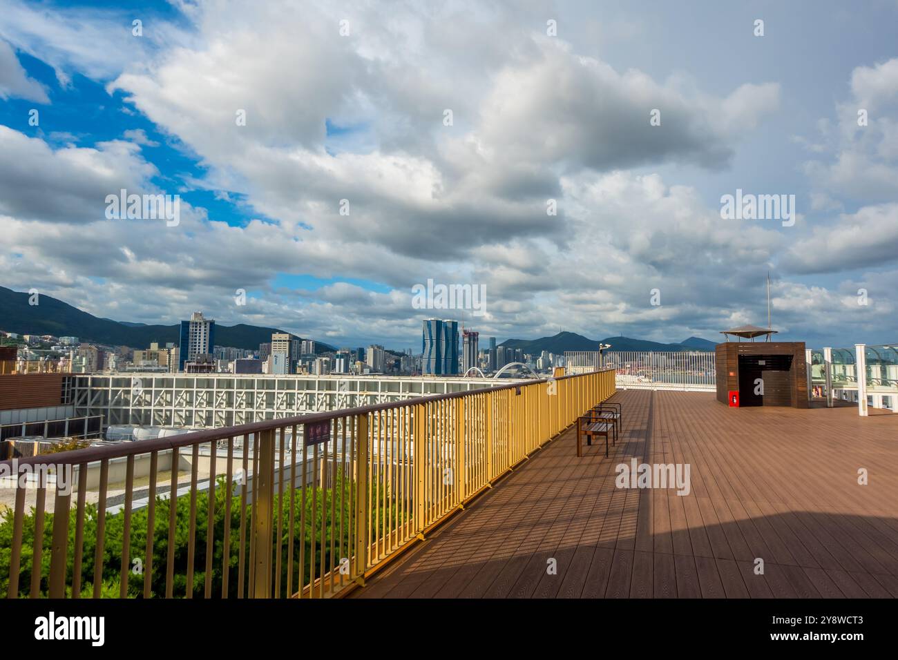 Busan, South Korea - August 30, 2024 - aerial view of Busan seen from ...