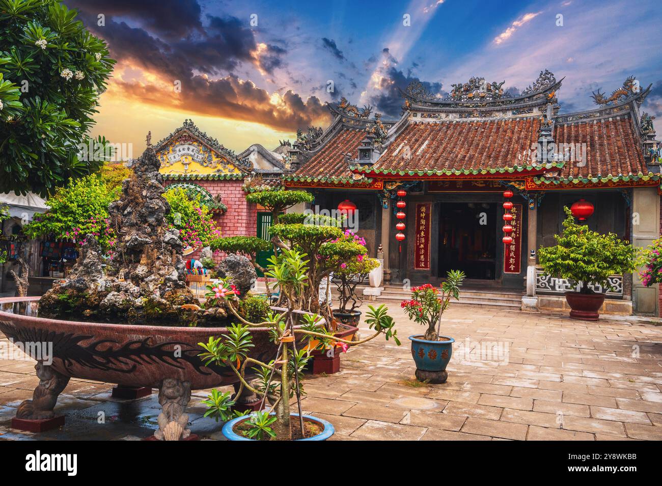 Beautiful Asian Buddhist Pagoda Hoi Quan Phu Kien With Temple In The Beautiful Asian Buddhist Pagoda Hoi Quan Phu Kien With Temple In The