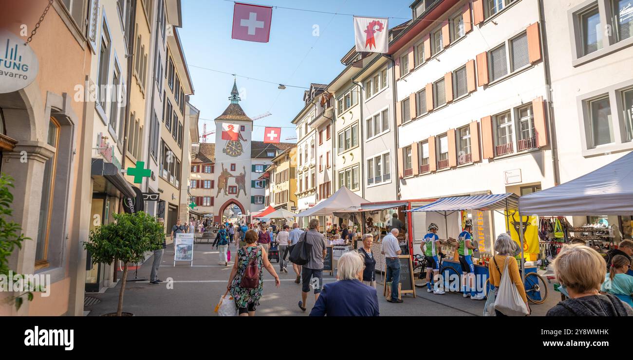 Gnussmärt Lieschtel – Genussmarkt Liestal, Kanton Baselland Stock Photo