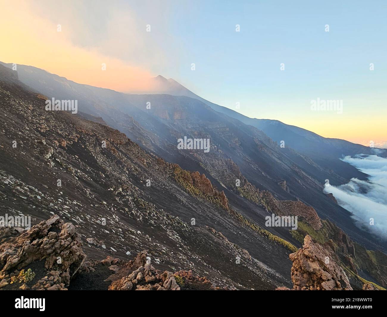 Volcano tour on Mount Etna in Sicily, Italy Stock Photo - Alamy