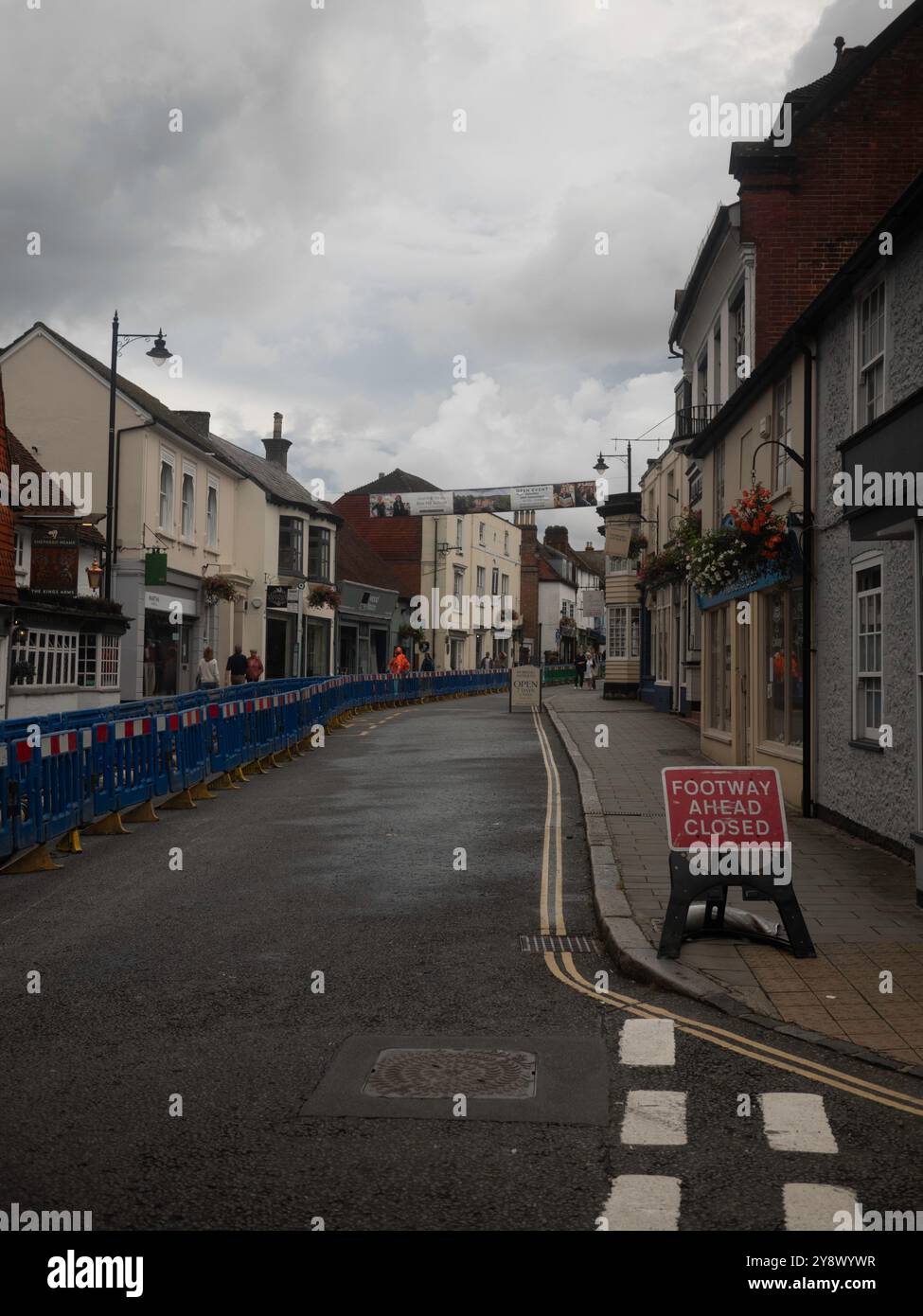 And Closed Streets Reference: Closed West Street In Dorking Because Of Subsidence Creating Diversion