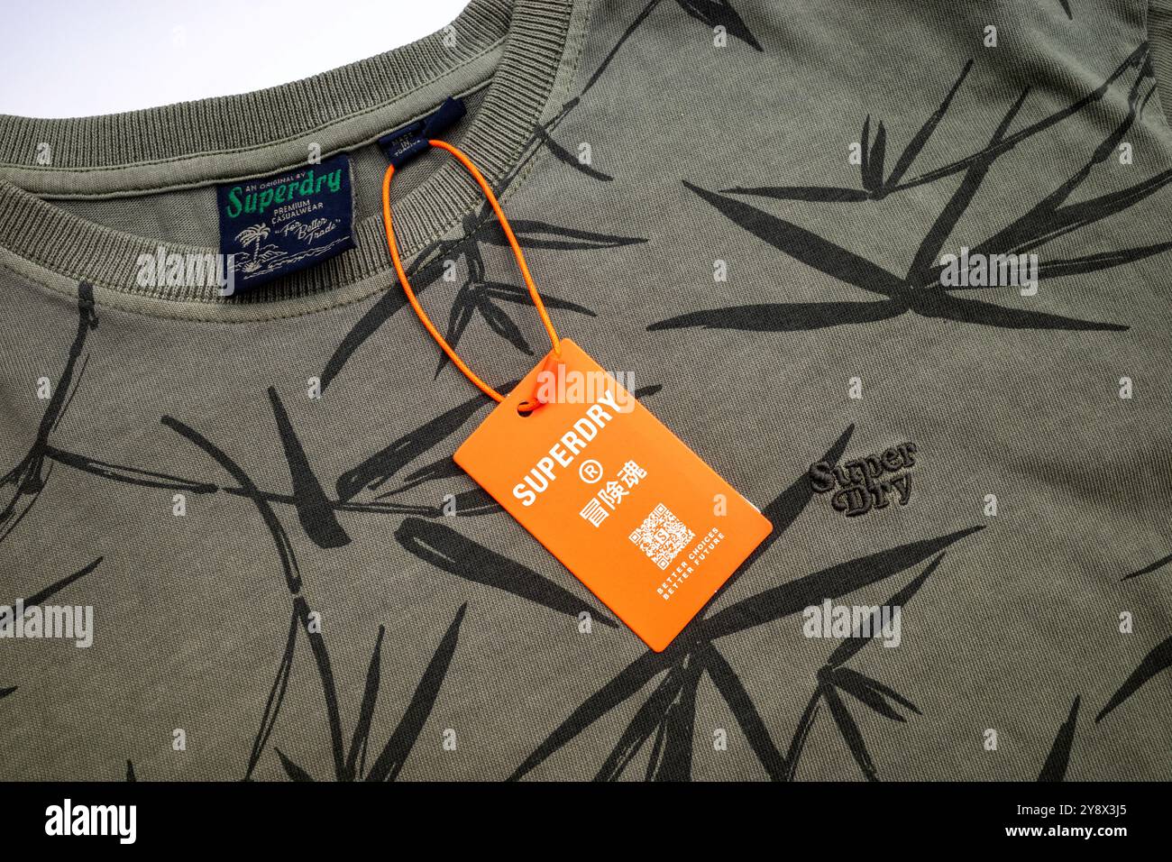 T-shirt Superdry Homme Noir Taille S - Occasion Très Bon état