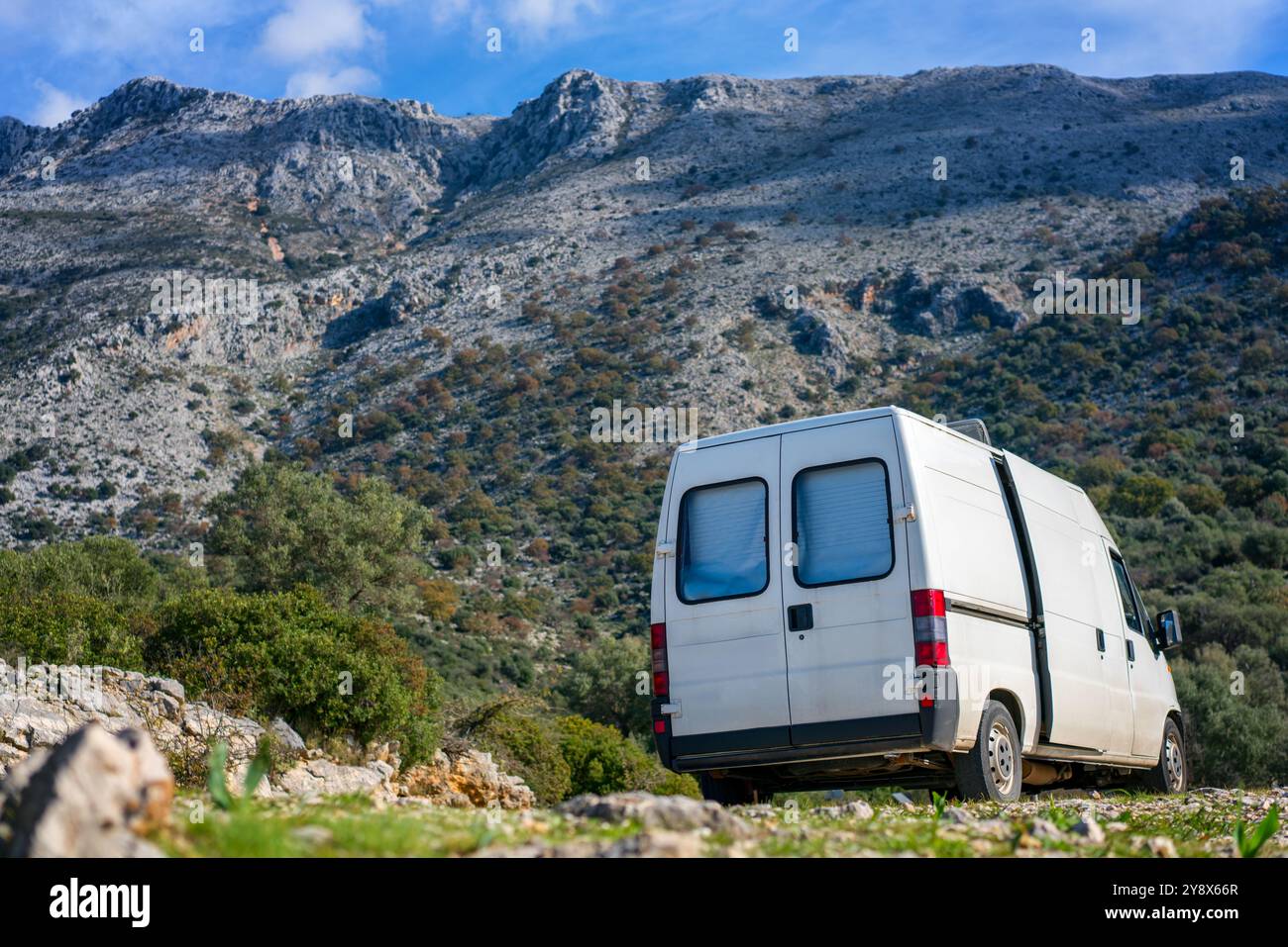 Camper van on mountain road hi-res stock photography and images - Alamy