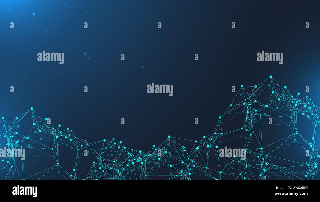Global network connection banner design template. Header social network ...