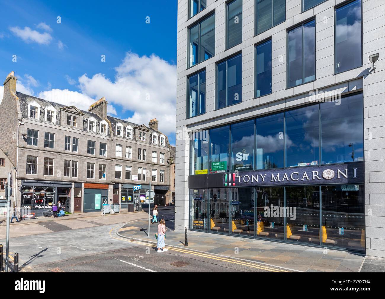 The Toni Macaroni restaurant in the city of Aberdeen, Scotland Stock Photo