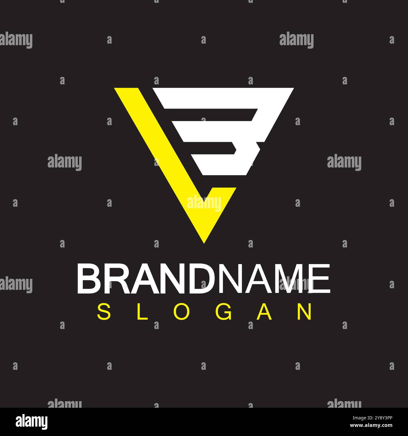 Alphabet Letters VB or BV logo design template Stock Vector