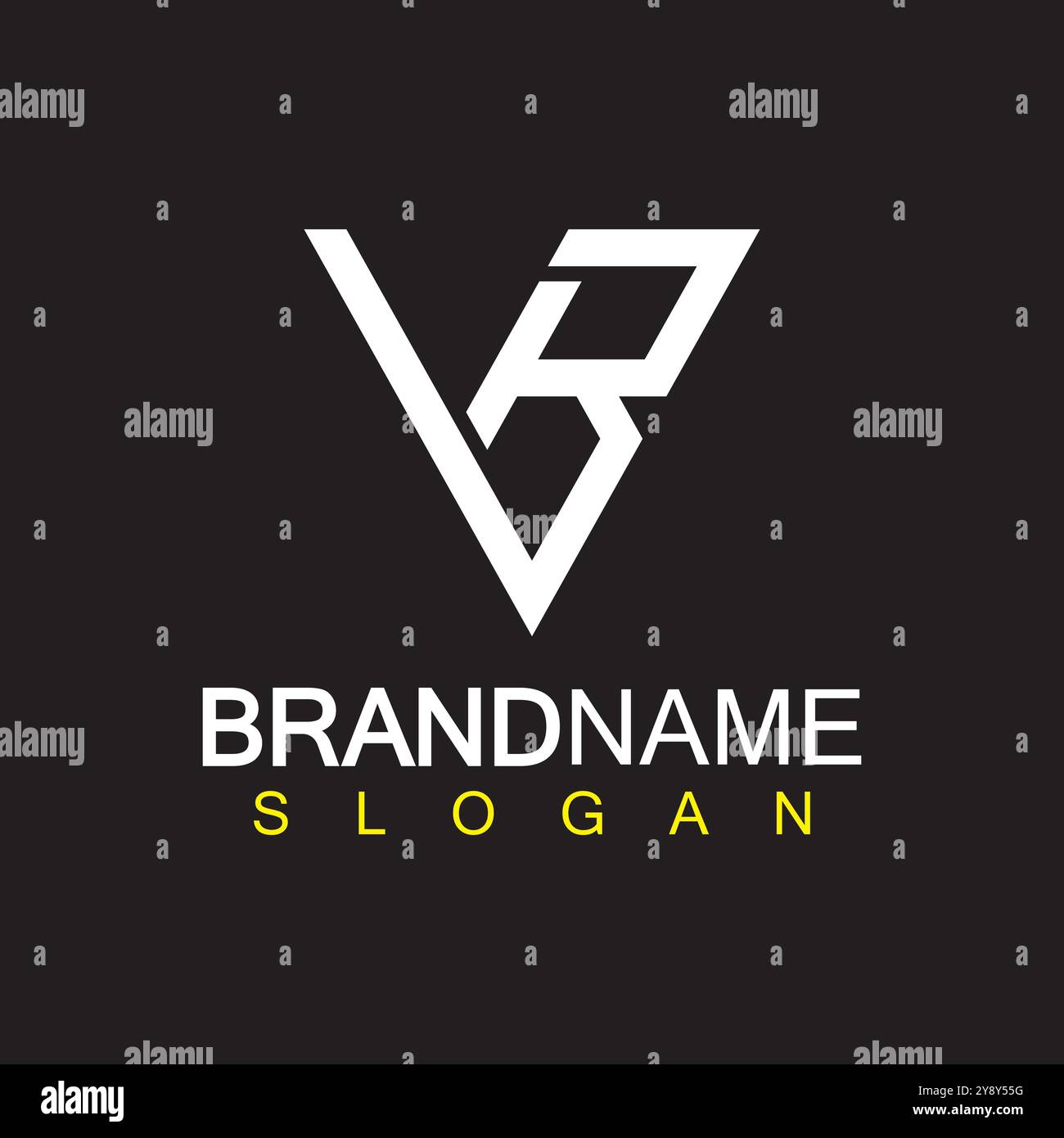 Alphabet Letters VB or BV logo design template Stock Vector