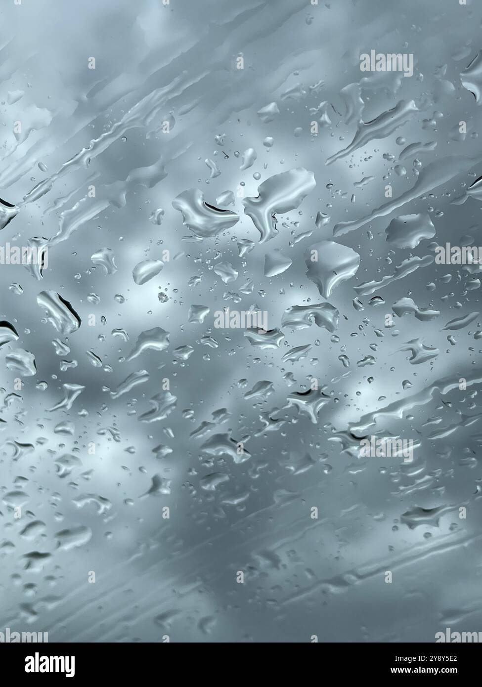 Drops ofwater on glass. - Smartphone Captured Stock Image
