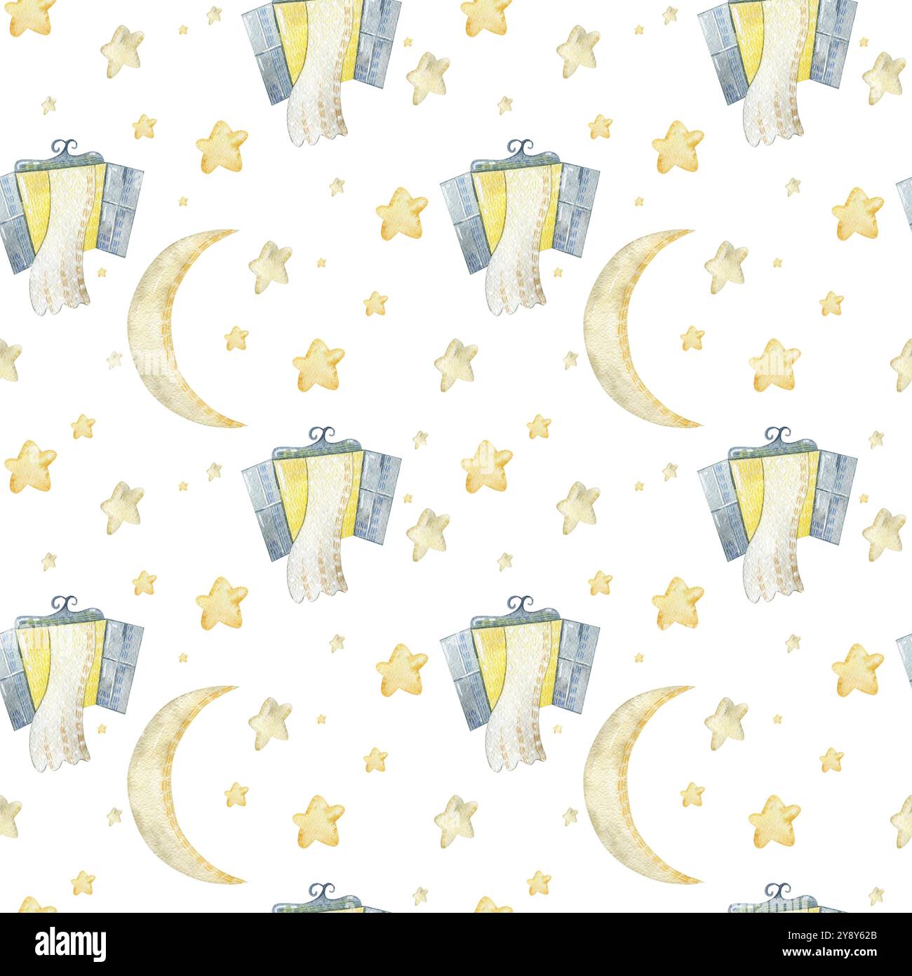 Cute hand drawn watercolor seamless pattern Stock Photo - Alamy