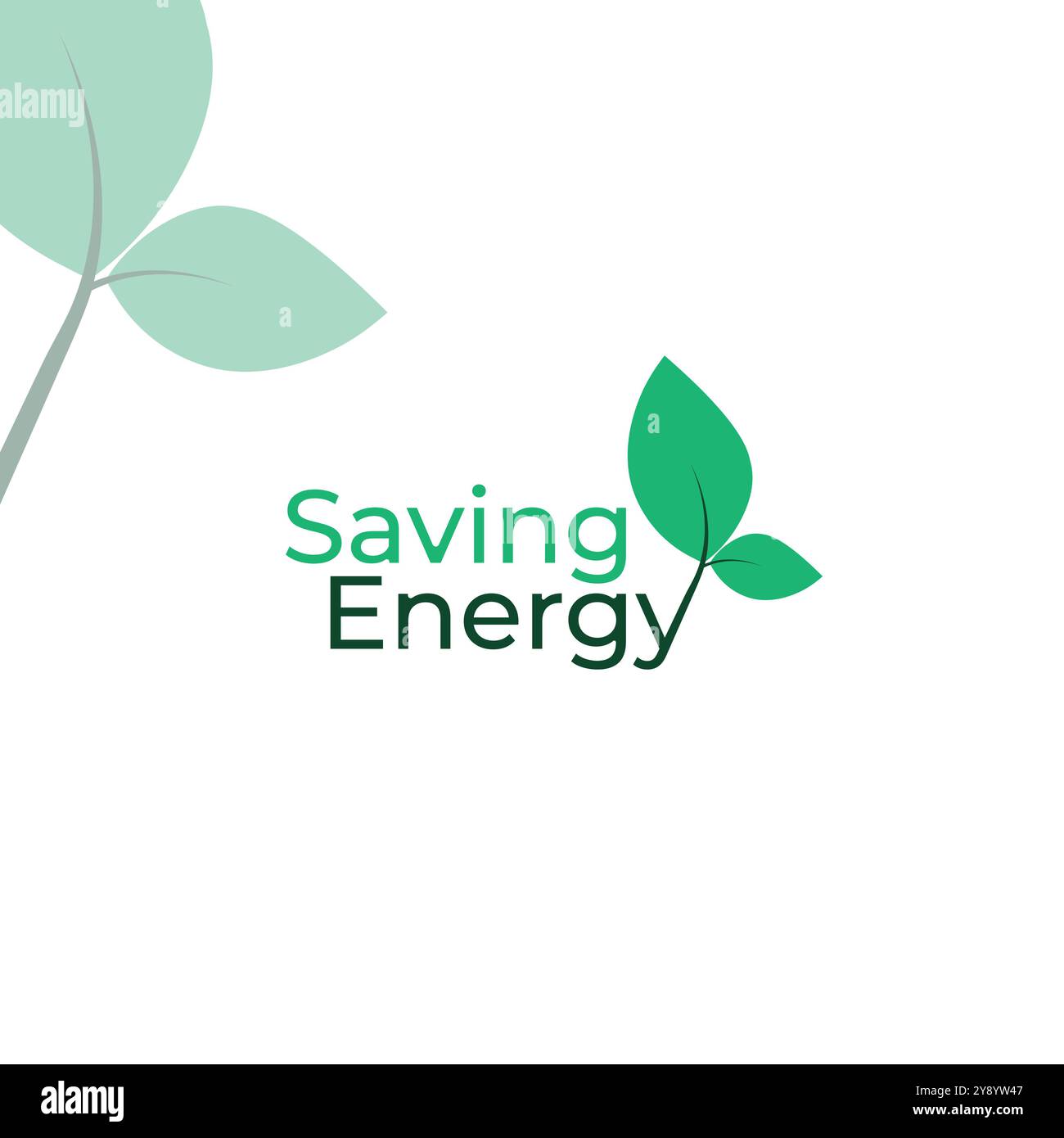 Eco logo energy saving eco friendly logo design with leaf Stock Vector