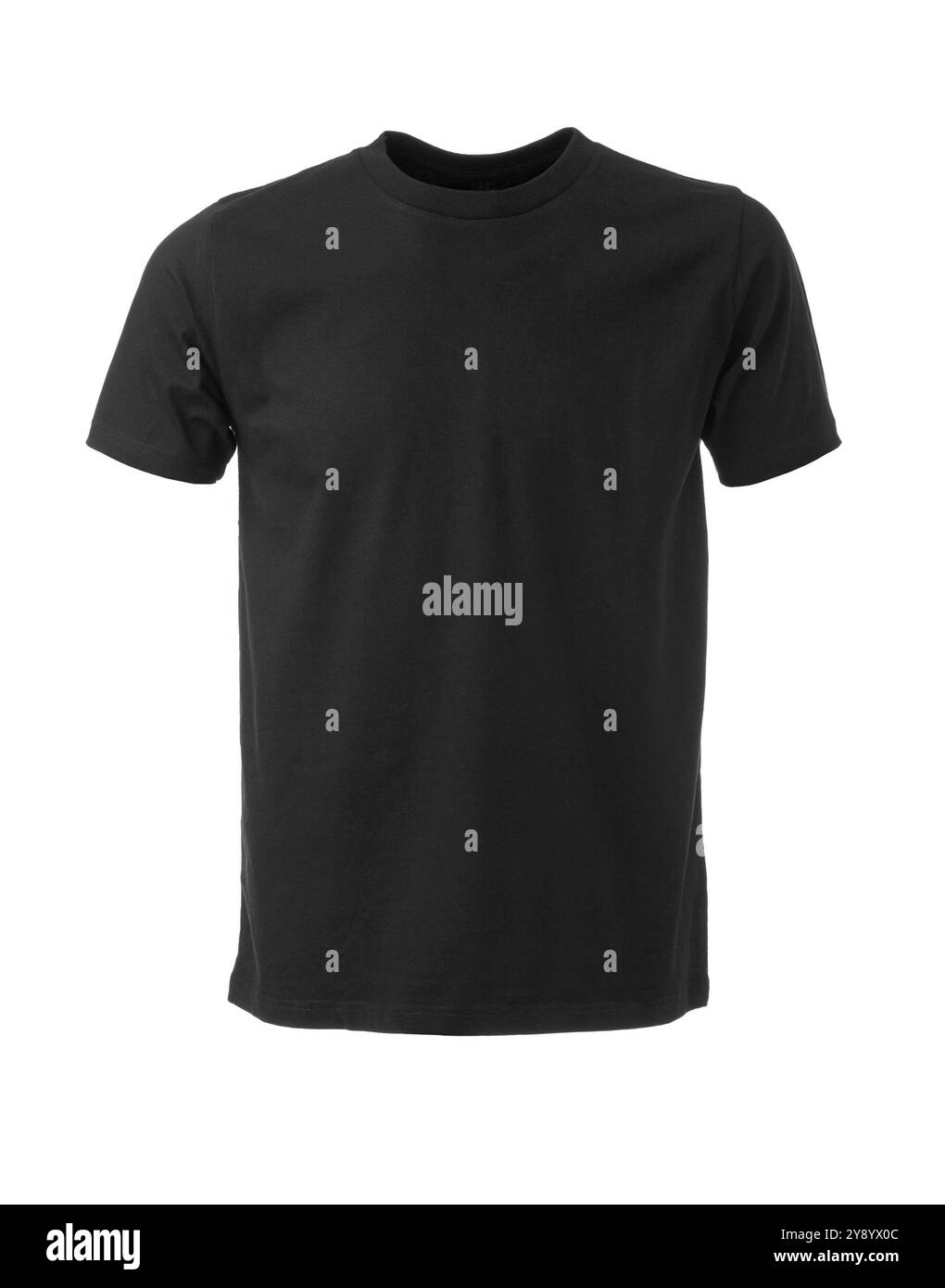 Black Teeshirt on Invisible Mannequin Stock Photo