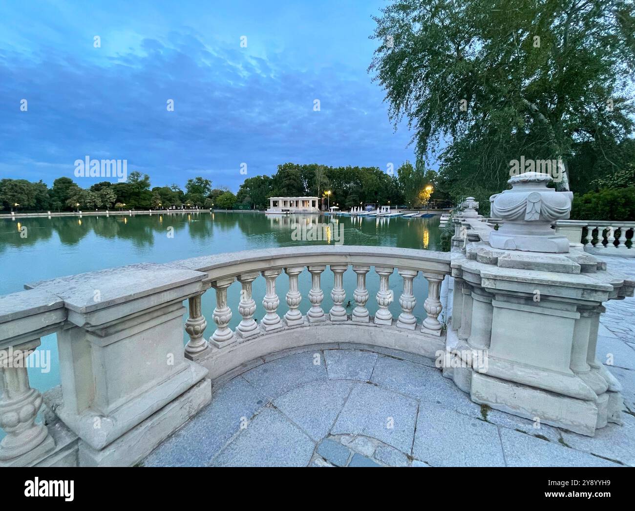 Pond. El Retiro park, Madrid, Spain. - Smartphone Captured Stock Image