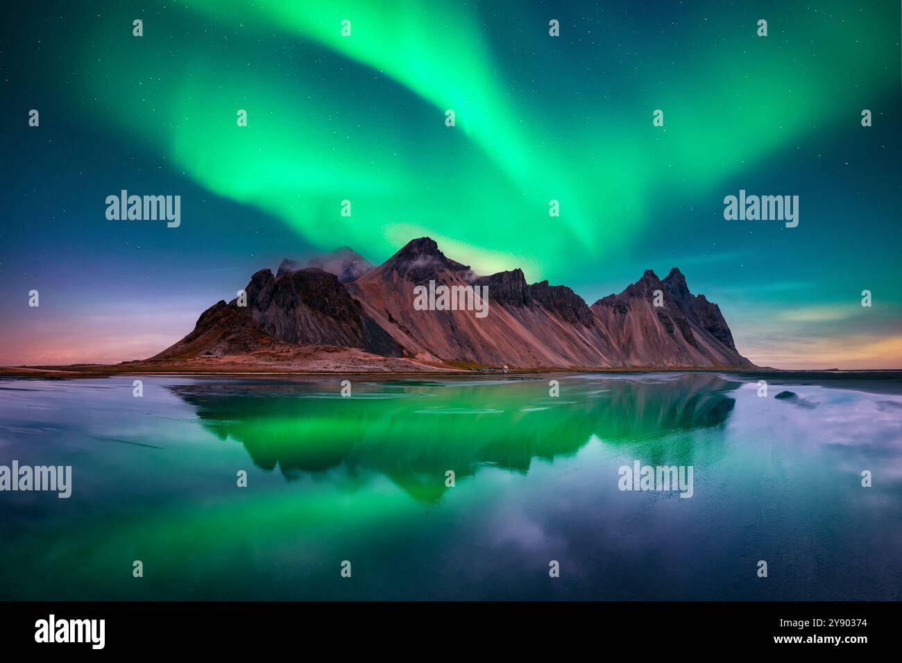 Famous Stokksnes Mountains On Vestrahorn Cape In Iceland Under 