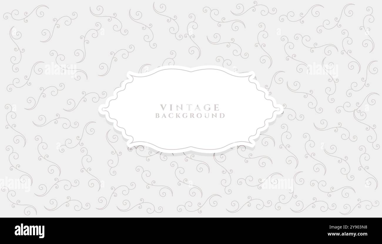 elegant retro floral ornate backdrop for invitation card design vector ...