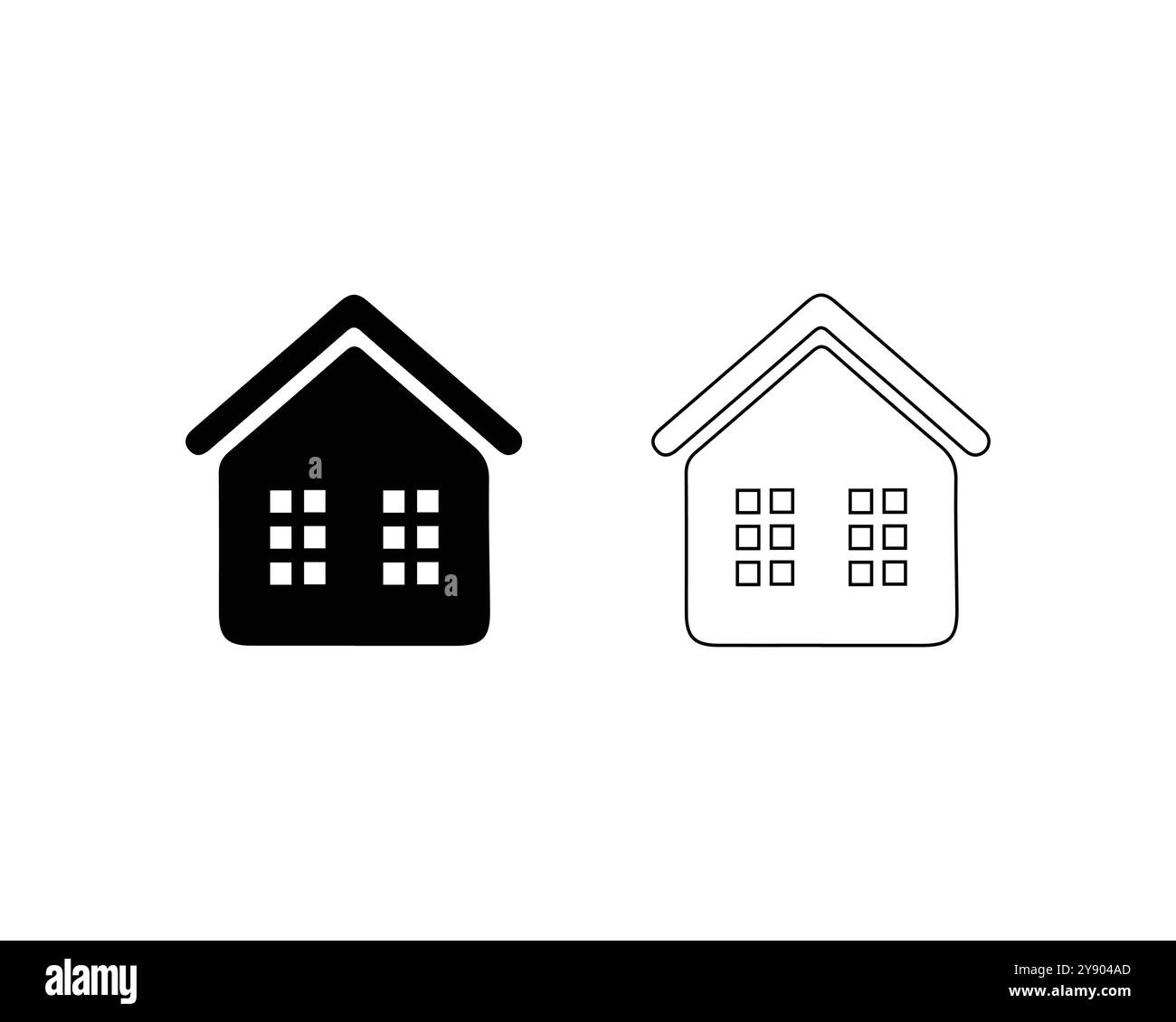 Home icon with thin line on white background Stock Vector Image & Art ...