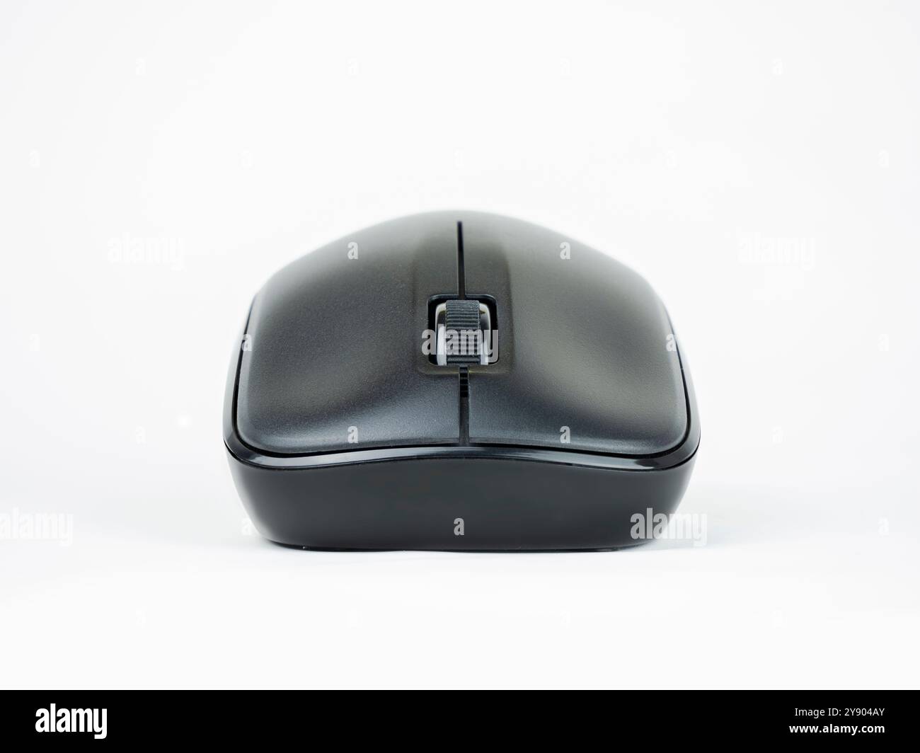 front view of black wireless mouse isolated on white background Stock ...