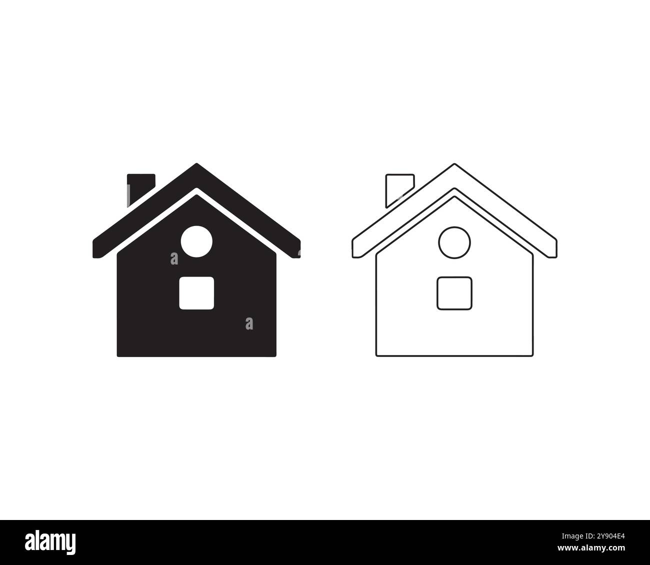 Home icon with thin line on white background Stock Vector Image & Art ...