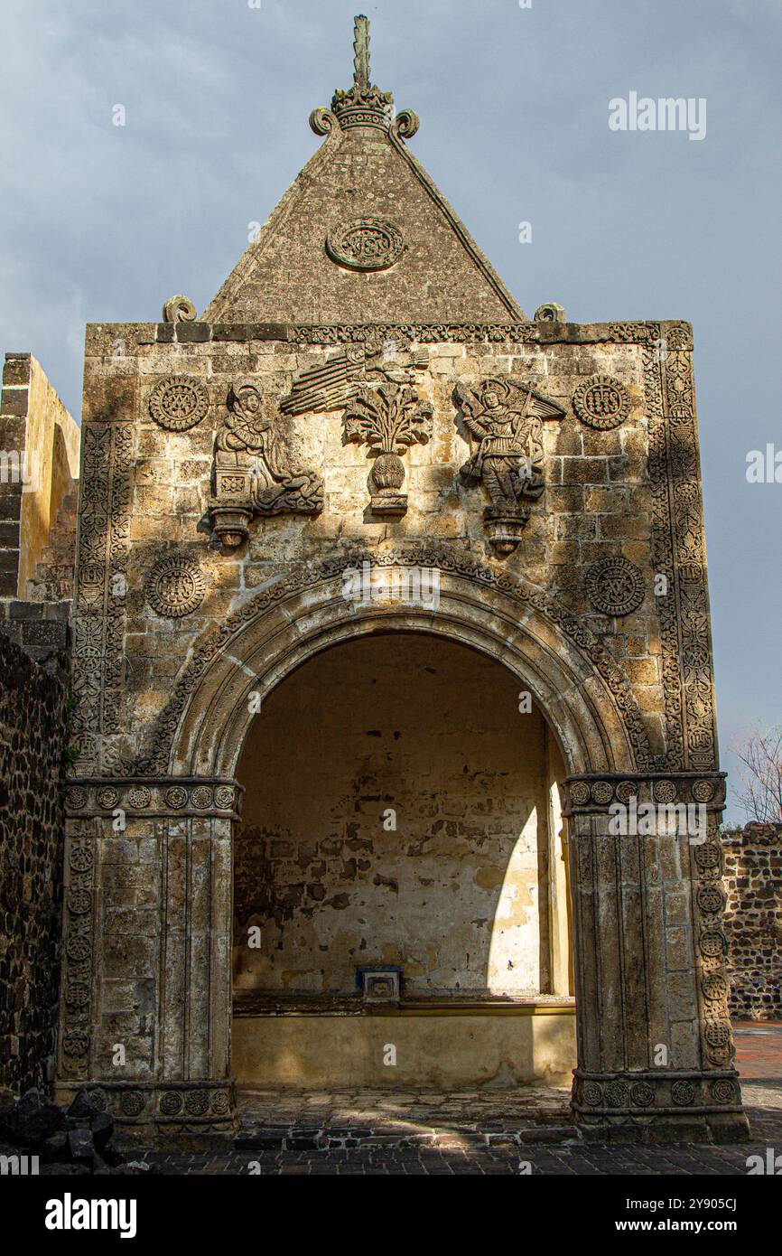 An old chapel in Calpan Exconvent Stock Photo - Alamy