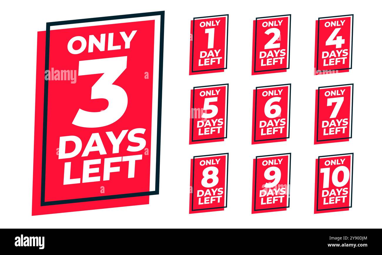 countdown days left to go website or sale promotion vector Stock Vector ...