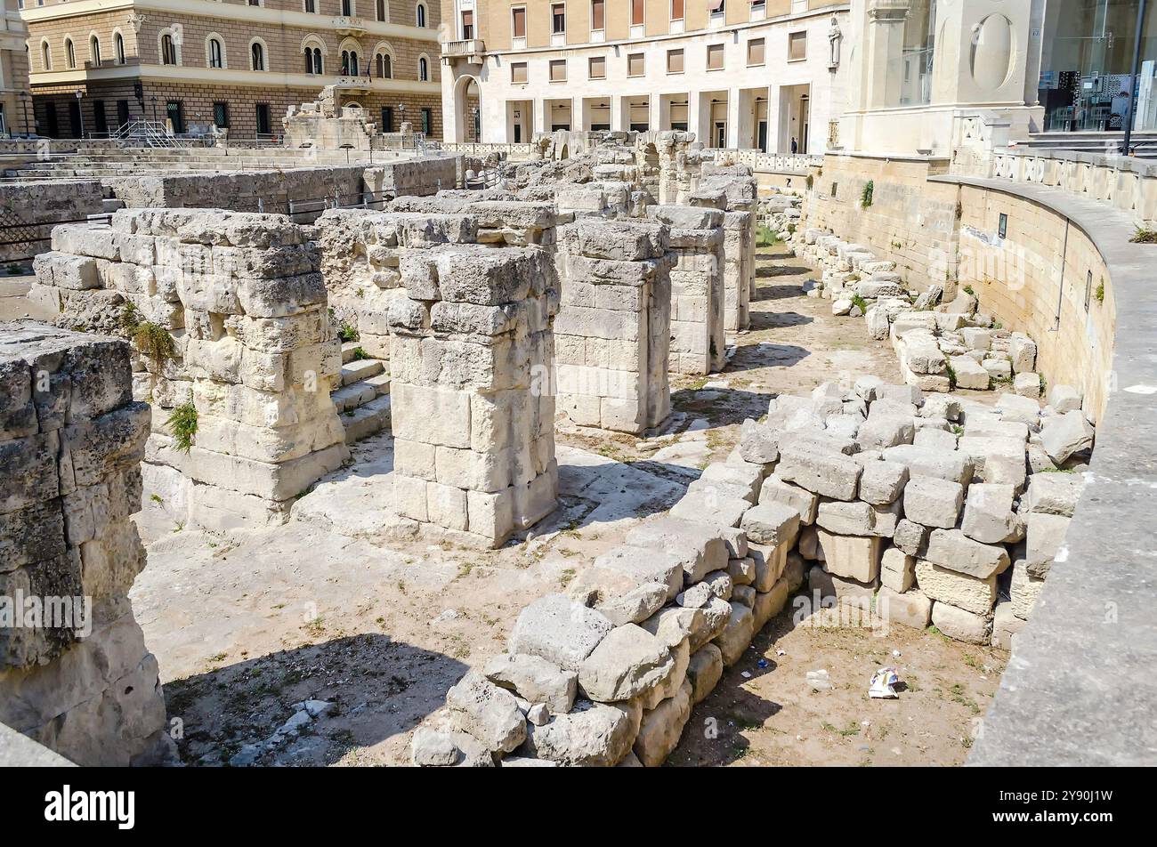 The iconic Roman amphitheatre in Sant'Oronzo square, one of the most ...