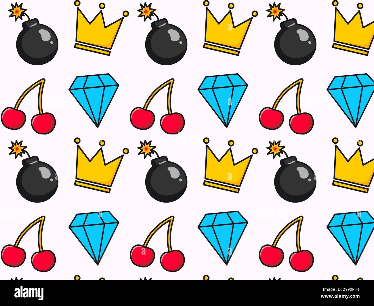Bright pattern, comic elements. Pop art pattern. Vector illustration. Stock Vector