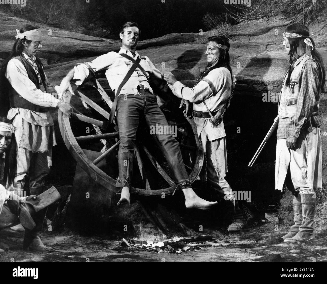 Dennis Weaver, on-set of the western film, 'Duel At Diablo', United Artists, 1966 Stock Photo