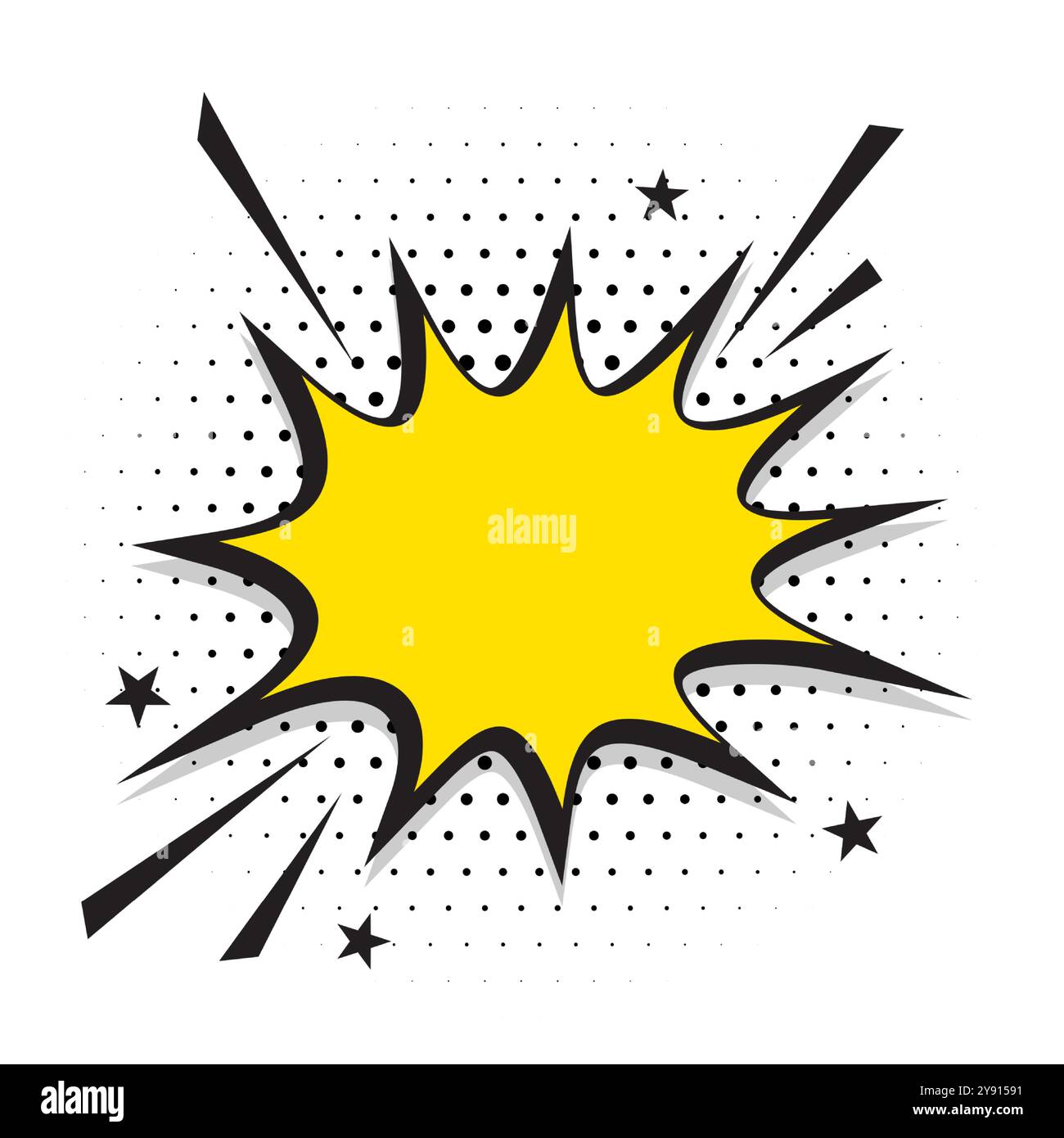 halftone style blank speech bubbles retro comic background vector Stock ...