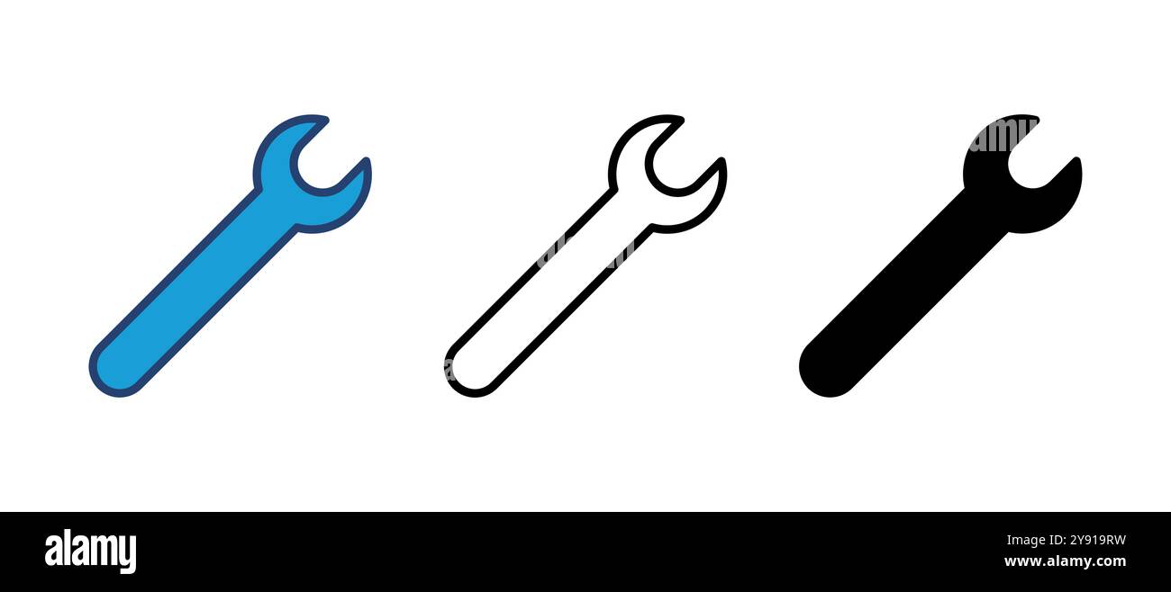 Wrench icon vector. repair icon vector. tools icon vector Stock Vector